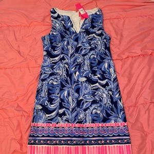 NWT Lilly Pulitzer Gabby stretch shift dress - High Tide Navy